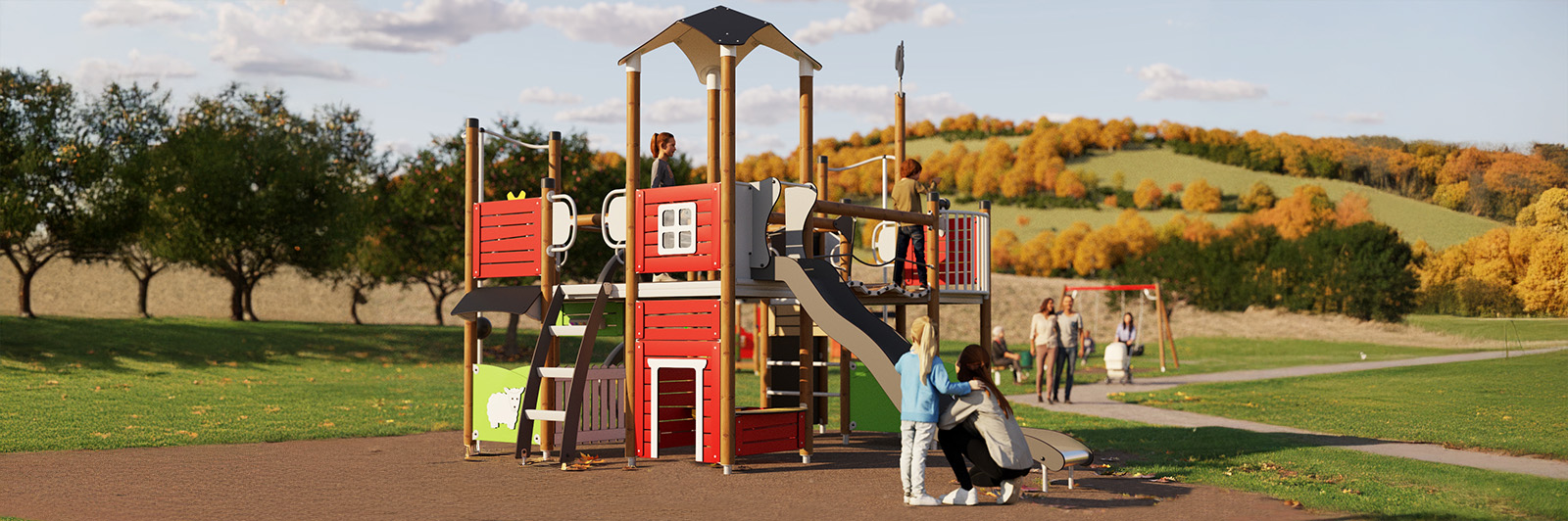 A farm themed UniPlay unit.
